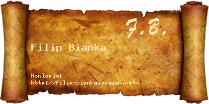 Filip Bianka névjegykártya