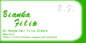 bianka filip business card